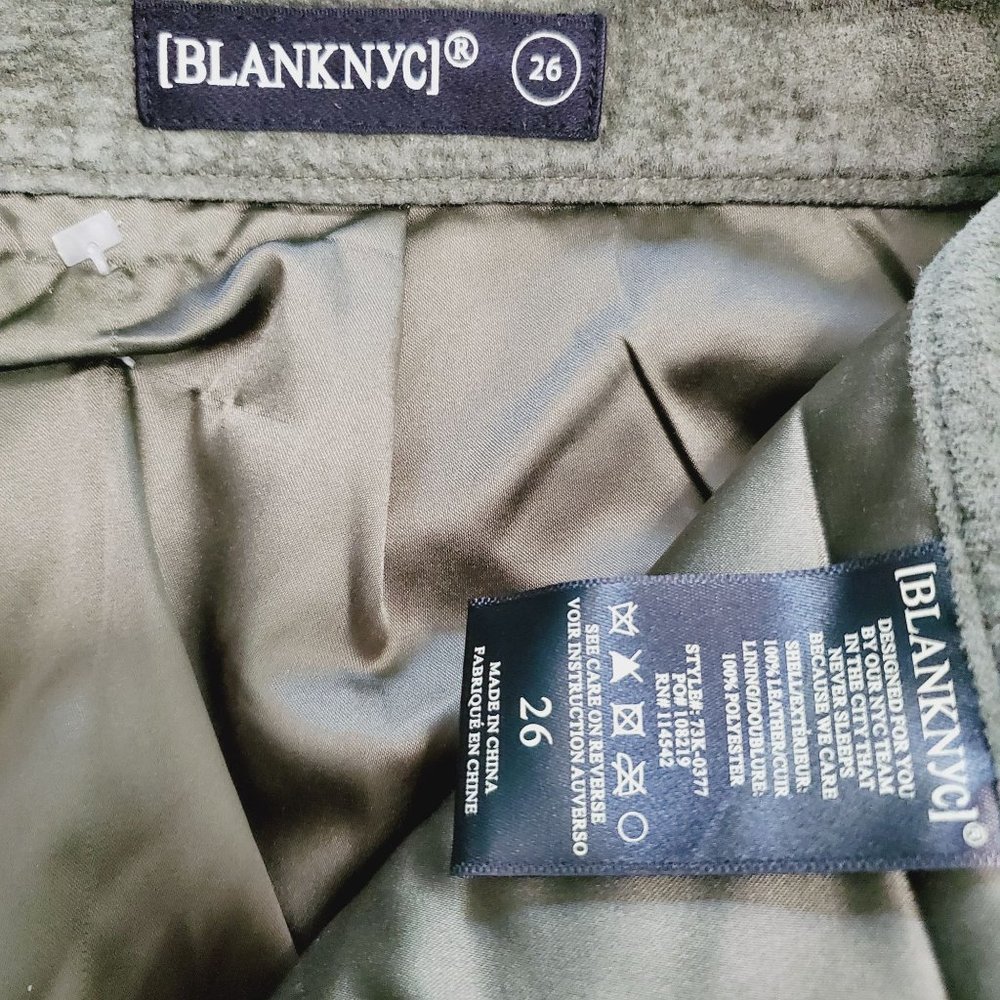 Blank NYC Suede Skirt in Ivy League Green Size 26 - Picture 7 of 7